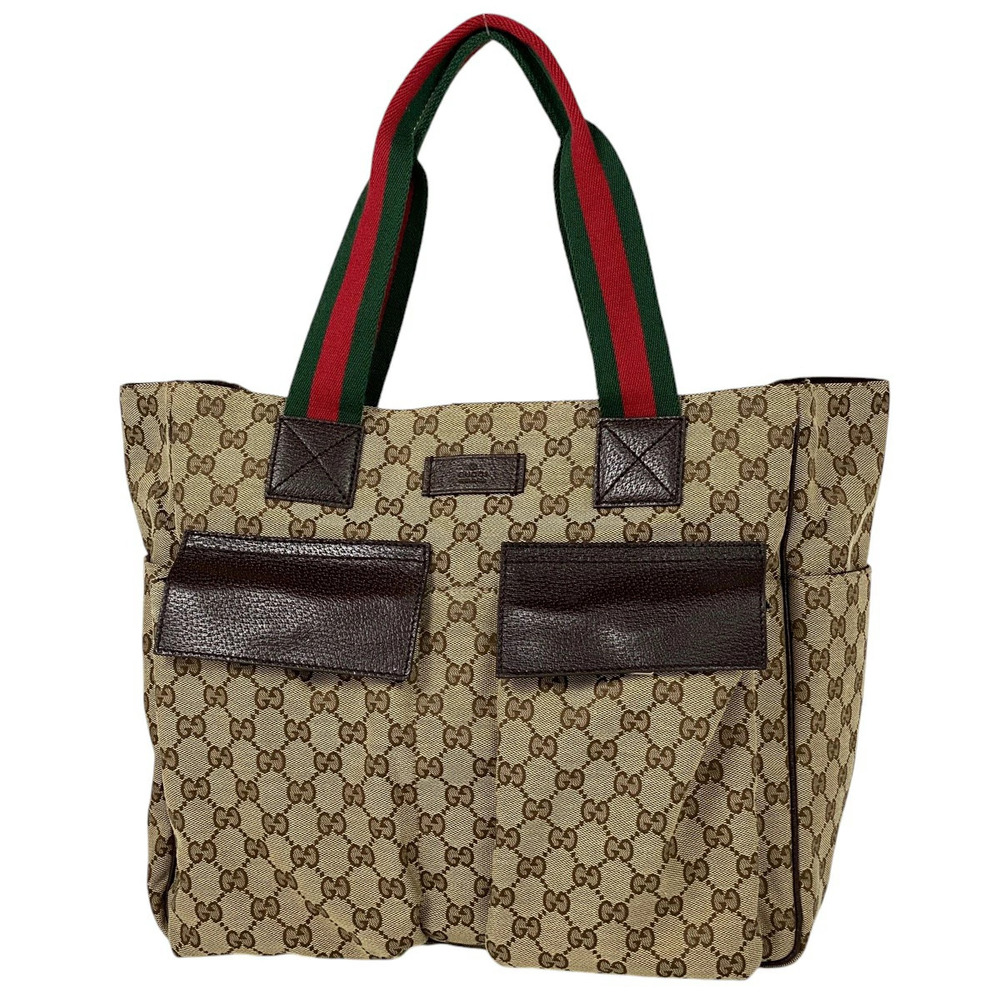 Gucci GG tote bag shoulder Sherry web canvas brown